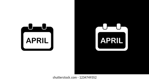 An Illustrated Icon Isolated on a Background - Rounded Calendar Month