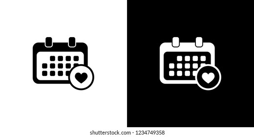 An Illustrated Icon Isolated on a Background - Rounded Calendar Favourite
