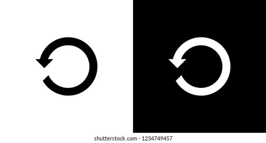 An Illustrated Icon Isolated on a Background - Refresh Back