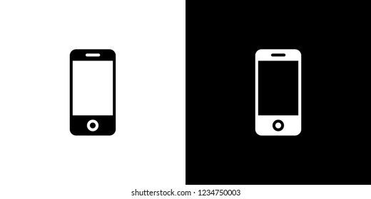An Illustrated Icon Isolated on a Background - Mobile Phone