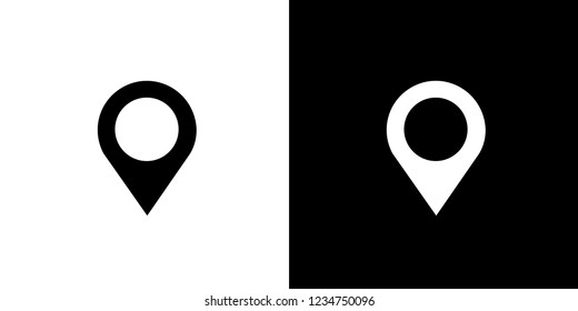 An Illustrated Icon Isolated on a Background - Long Map Pointer Open