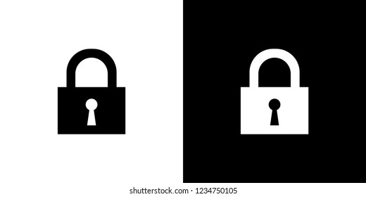 An Illustrated Icon Isolated on a Background - Lock Locked