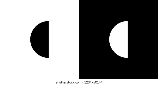 An Illustrated Icon Isolated on a Background - Last Quarter Moon