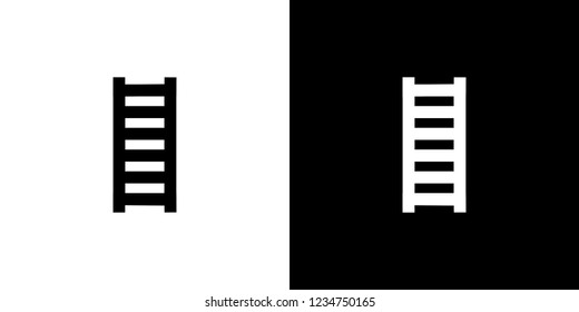 An Illustrated Icon Isolated on a Background - Ladder