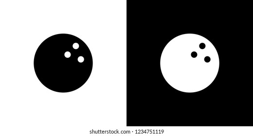 An Illustrated Icon Isolated on a Background - Bowling Ball