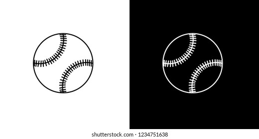 An Illustrated Icon Isolated on a Background - Baseball