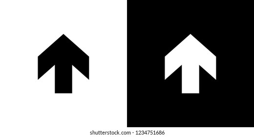 An Illustrated Icon Isolated on a Background - Arrow Up