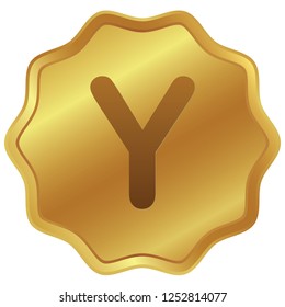 An Illustrated Icon Isolated on a Background - Y