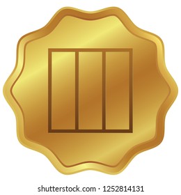 An Illustrated Icon Isolated on a Background - Web Wireframe Triple Vertical Split 