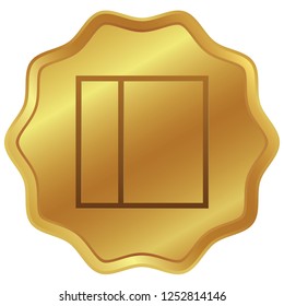 An Illustrated Icon Isolated on a Background - Web Wireframe Split Left