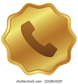 An Illustrated Icon Isolated on a Background - Telephone