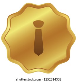 An Illustrated Icon Isolated on a Background - Tie