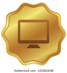 An Illustrated Icon Isolated on a Background - Television