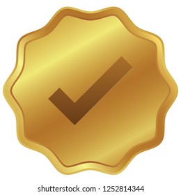 An Illustrated Icon Isolated on a Background - Tick Success