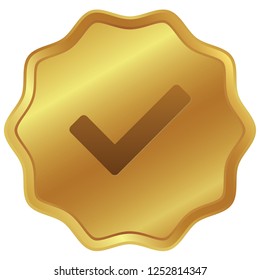 An Illustrated Icon Isolated on a Background - Tick