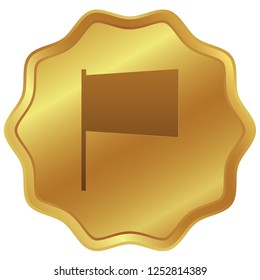 An Illustrated Icon Isolated on a Background - Upper Arc Flag