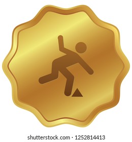 An Illustrated Icon Isolated on a Background - Trip Hazard