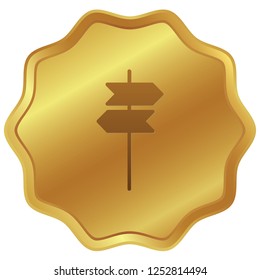 An Illustrated Icon Isolated on a Background - Sign Post Right Left