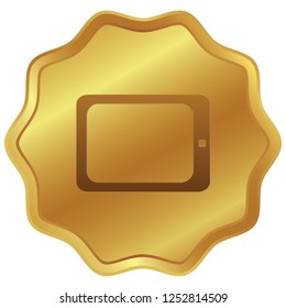 An Illustrated Icon Isolated on a Background - Tablet Computer