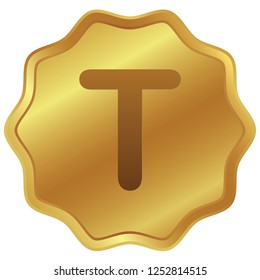 An Illustrated Icon Isolated on a Background - T