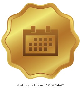 An Illustrated Icon Isolated on a Background - Square Calendar