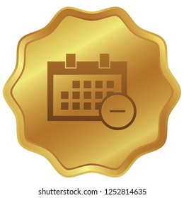 An Illustrated Icon Isolated on a Background - Square Calendar Remove