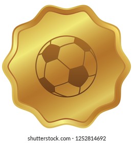 An Illustrated Icon Isolated on a Background - Soccer Ball