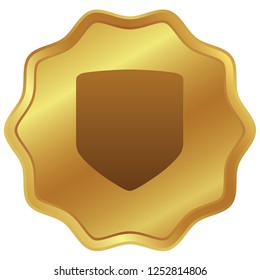 An Illustrated Icon Isolated on a Background - Shield
