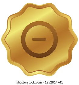 An Illustrated Icon Isolated on a Background - Round Minus