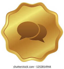 An Illustrated Icon Isolated on a Background - Round Message Bubbles