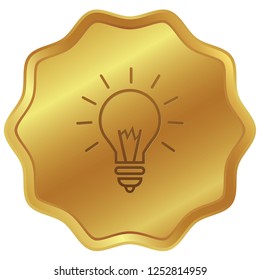 An Illustrated Icon Isolated on a Background - Round Light Bulb