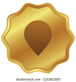 An Illustrated Icon Isolated on a Background - Map Pointer