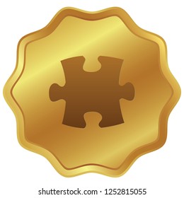 An Illustrated Icon Isolated on a Background - Puzzle Piece