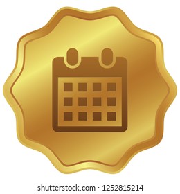 An Illustrated Icon Isolated on a Background - Monthly Calendar