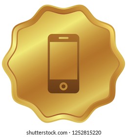 An Illustrated Icon Isolated on a Background - Mobile Phone