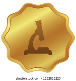 An Illustrated Icon Isolated on a Background - Microscope