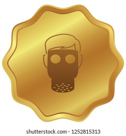 An Illustrated Icon Isolated on a Background - Gas Mask