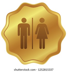 An Illustrated Icon Isolated on a Background - Male and Female