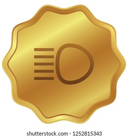 An Illustrated Icon Isolated on a Background - Main Headlights Light