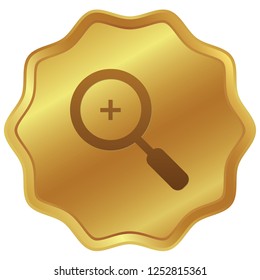 An Illustrated Icon Isolated on a Background - Magnifying Glass Zoom In