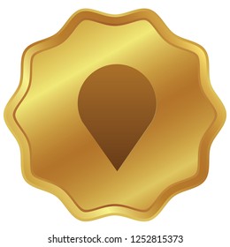 An Illustrated Icon Isolated on a Background - Long Map Pointer