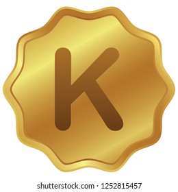 An Illustrated Icon Isolated on a Background - K