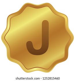 An Illustrated Icon Isolated on a Background - J