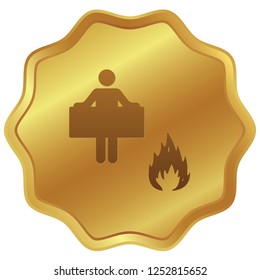 An Illustrated Icon Isolated on a Background - Fire Blanket