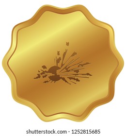 An Illustrated Icon Isolated on a Background - Explosion