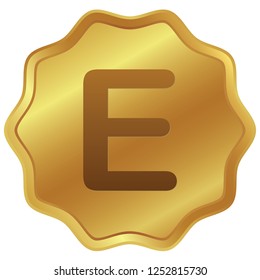 An Illustrated Icon Isolated on a Background - E