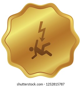 An Illustrated Icon Isolated on a Background - Danger Electricity