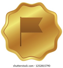 An Illustrated Icon Isolated on a Background - Cut Out Flag
