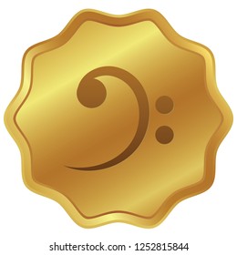 An Illustrated Icon Isolated on a Background - Bass Clef