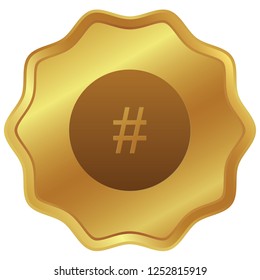 An Illustrated Icon Isolated on a Background - Circle Hash Filled